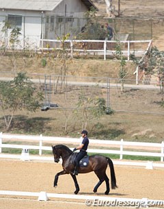 Patrik Kittel and Deja training in one of three practise arenas at the 2016 Olympic Games in Rio de Janeiro :: Photo © Astrid Appels