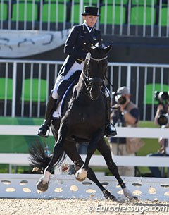 Don Gregorius spooked from the flags suddenly fluttering in the wind at the Deodoro main equestrian stadium