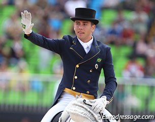 Joao Victor Marcari Oliva has the Brazilian flag in his glove