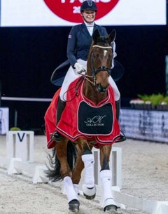 Caroline Dufil and Ardante at the 2016 CDI Paris Salon du Cheval