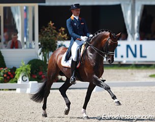 Hans Peter Minderhoud on Johnson at the 2016 CDIO Rotterdam :: Photo © Astrid Appels