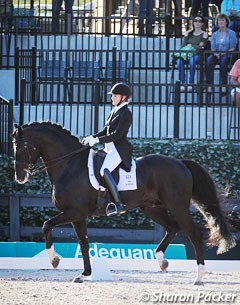 Ashley Holzer and Dressed in Black win the Grand Prix and Kur at the 2016 CDI Tryon :: Photo © Sharon Packer