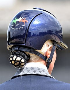 Silvia Rizzo wearing her customized Hof Marabunta helmet which she personally designed with KEP Italia