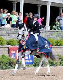 Jenna Upchurch and the Danish bred Oldenburg gelding Greystoke won the 2016 U.S. Junior Riders Championships :: Photo © Sue Stickle