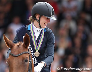 An ecstatic Kim van der Velden, who won bronze