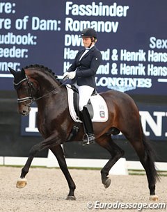 Ann Christin Wienkamp and Sir Olli at the 2016 World Championships for Young Dressage Horses :: Photo © Astrid Appels