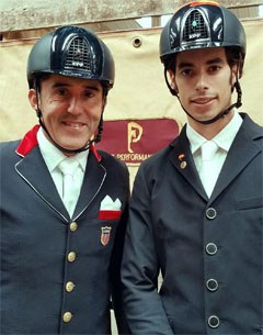 Dr. Cesar Parra with student Rodrigo Encinas Fuentes, sporting their KEP Italia helmets