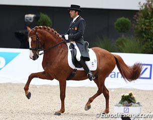 Spanish Claudio Castilla Ruiz on the Lusitano Alcaide