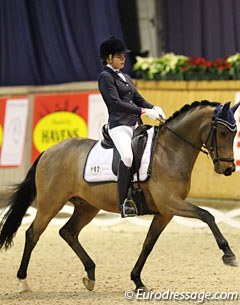 Diana de Meo on the 2015 German European Championship team pony FS Charly Brown