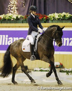 Laura Franziska Riegel and Cinderella M at the 2017 CDI-P Aachen Indoor