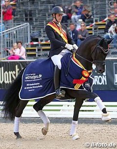 Frederic Wandres and Fior win the 6-year old Final at the 2017 Bundeschampionate :: Photo © LL-foto