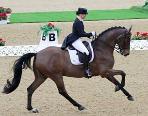 Isabell Werth and Don Johnson at the 2017 CDI Doha :: Photo © Al Shaqab