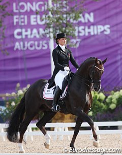 Anna Kasprzak on Donnperginon at the 2017 European Dressage Championships :: Photo © Astrid Appels