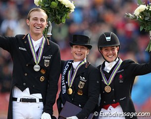 Big smiles on the podium: Rothenberger, Werth, Dufour