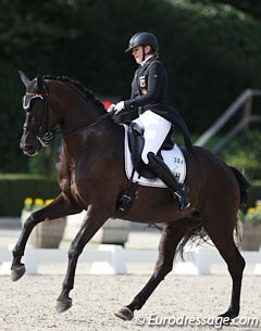 Anna Abbelen and First Lady at the 2017 European Young Riders Championships :: Photo © Astrid Appels