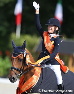 Dutch Sanne Buijs and Happy Feat won the 2017 European Children's Championships :: Photo © Astrid Appels