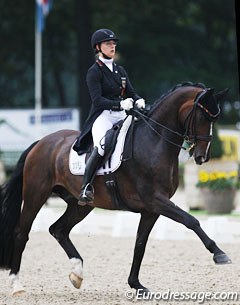 Hannah Erbe and Carlos at the 2017 European Young Riders Championships :: Photo © Astrid Appels