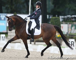 Czech Anezka Zajicova on Anna Kasprzak's former ride Stasia EG. The mare competed at the 2011 World YH Championships under Matthias Tourbier