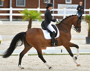 Lisa Maria Klössinger and Daktari won team and individual gold at the 2017 European Under 25 Championships and was the hot favourite for freestyle gold on Sunday :: Photo © Rainer Dill