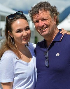 Show host Klaus Haim with his daughter