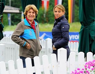 Show host Evelyn Haim-Swarovski with her trainer Dorothee Schneider