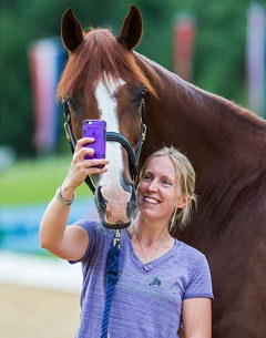 Groom Verity Hindell makes a selfie with Dr. House