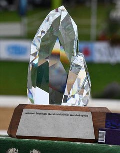 The Manfred and Hilde Swarovski Memorial Trophy handed out each year at the CDI Fritzens :: Photo © Alessandra Sarti