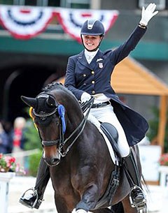 Adrienne Lyle and Horizon won the Intermediaire I in the 2017 U.S. Small Tour Championship :: Photo © Sue Stickle