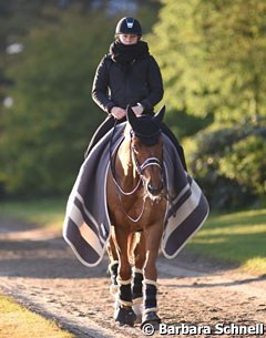 It was unusually cold during the 2017 CDI Hagen: Cathrine Dufour and Cassidy all bundled up