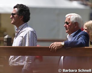 Sönke Lauterbach (secretary-general of the German equestrian federation) with Ullrich Kasselmann (host of the CDIO-PJYR Hagen)