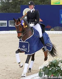 Malin Nilsson and Foreign Affair win the Nurnberger Burgpokal qualifier at the 2017 CDI Hagen :: Photo © LL-foto