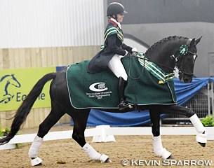 Sophie Wells and Valerius score the Inter I Kur title at the 2017 British Winter Indoor Championships :: Photo © Kevin Sparrow