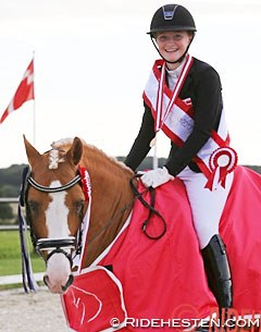 Sara Aagaard Hyrm and Der Harlekin B win the 2017 Danish Pony Championships :: Photo © Ridehesten