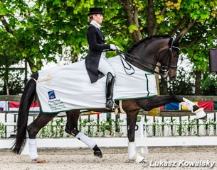 Morgan Barbançon Mestre and Sir Donnerhall II at the 2017 CDI-W Mariakalnok :: Photo © Lukasz Kowalski