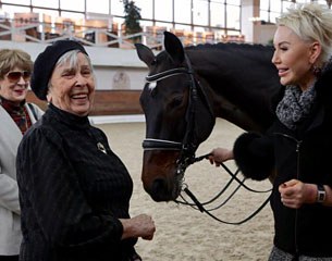 Nina Grimova getting ready to mount Moulin Rouge