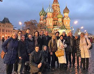 FEI judge applicants take an excursion into Moscow after the FEI Judges Exam at the 2017 CDI-W Moscow at Maxima Park :: Photo © Anna Milne