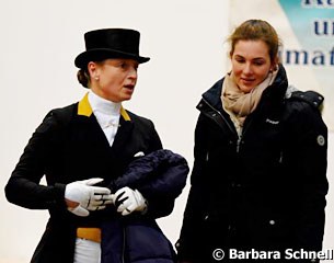 Isabell Werth with U25 Grand Prix rider Lisa Müller