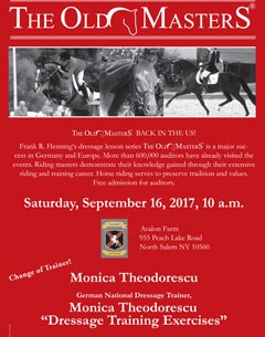 Monica Theodorescu, Keynote Speaker at 2017 Old Masters Clinic in the U.S.A.