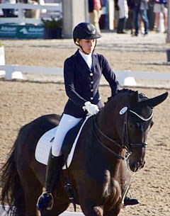 Junior rider Emma Asher on Traneenggaards Akondo at the 2017 CDI Parker
