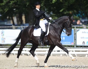 Belgian based South African paralympian Philippa Johnson-Dwyer on Verdi. She was the 2008 Paralympic champion in Hong Kong on Benedict