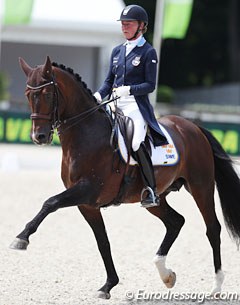 Brand new Swedish Grand Prix champions Rose Mathisen on Zuidenwind (by OO Seven x Jazz)