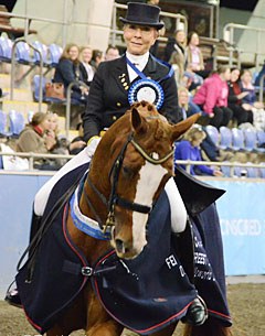 Judy Dierks and Diamond Star win the freestyle at the 2017 CDI-W Sydney :: Photo © Venhaus
