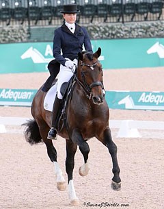 Katie Poag and Zonnekoning in the Grand Prix at the 2017 CDI Tryon :: Photo © Sue Stickle