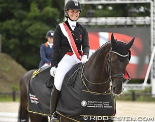 Anna Kasprzak on Donnperignon at the 2017 CDIO Uggerhalne :: Photo © Ridehesten