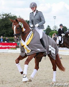 Janina Tietze and Dohnanyi at the 2017 Hanoverian Young Horse Championships :: Photo © LL-foto