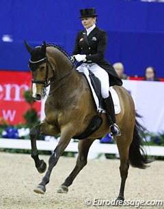 Swiss Marcela Krinke-Susmelj and Molberg are always guaranteed for an accurate round even though the contact with the bridle was unsteady and too loose with a shaky half hats