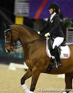 Para dressage rider Annie Peavy on Lancelot Warrior