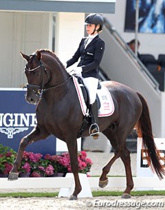 Selina Solberg Vittinghus and Atterupgaards Botticelli at the 2017 World Young Horse Championships :: Photo © Astrid Appels