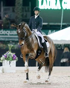 Laura Graves and Verdades win the World Cup qualifier at the 2017 CDI-W Wellington :: Photo © Sue Stickle