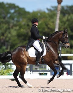 2016 North American young riders champion Nicholas Hansen has taken over the ride on Eliane Cordia-van Reesema's small tour horse Jewel's Amethyst